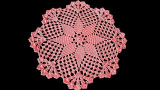 How To Crochet Thalposh Woolen Rumal Table cover thalpos doily Tutorial [upl. by Acinad]