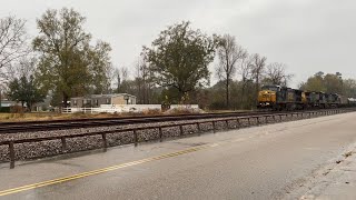 CSX 9010 CSX 9025 CSX 7860 NB St Stephen SC [upl. by Mallen]