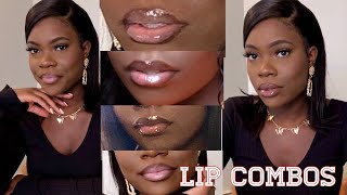 Lip Gloss Combo for Dark Skin ft NYX Butter Gloss [upl. by Ahtelahs420]