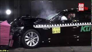 2011 BMW 5Series F10 Brake Assist Demonstration Test Performed By Dekra [upl. by Morrie320]