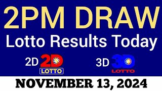 Lotto Result Today 2pm Draw November 13 2024 Swertres Ez2 PCSO Live Result [upl. by Fowler305]