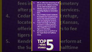 Top Five News Stories  Friday September 13 2024 [upl. by Aubine]