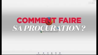 Comment faire sa procuration en moins dune minute [upl. by Alrich]