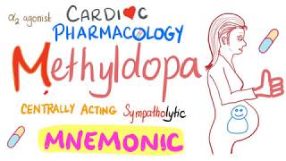 Cardiac Pharmacology 7  Methyldopa [upl. by Suolekcin]