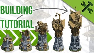 HUGE Fantasy Wizard Tower  Build Tutorial Advanced [upl. by Eerised640]