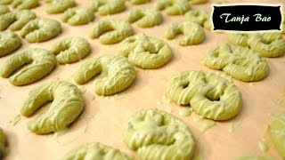 MatchaTonkabohnen Plätzchen Rezept  Tanja Bao [upl. by Aneehsirk]