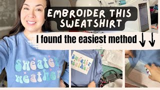 BEGINNER EMBROIDERY ON CLOTHES MACHINE EMBROIDERY A SWEATSHIRT ON BROTHER 2500D [upl. by Orfield]