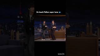 Jin teach to Jimmy Fallon Super tuna 😂 so adorable moments ✨😋 [upl. by Oirram]