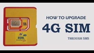 How to Upgrade BSNL 4G SIM Card Services through SMS [upl. by Anreval]