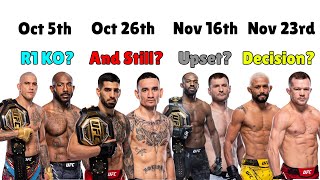 My Predictions for Every UFC Main Event remaining in 2024 [upl. by Nyliahs528]