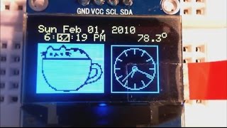 DS3231 OLED clock with 2button menu setting and temperature display [upl. by Shipley]