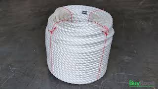 32mm White Polypropylene Rope 220m Coil Demo  BuyRope [upl. by Patrizius355]