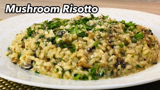 Creamy Mushroom Arborio Rice  Italian Risotto Recipe  Taste Assured [upl. by Anaerdna]