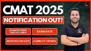 CMAT 2025 Notifications Out  Strategy Exam Pattern amp Syllabus  Udit Sir MBA Pathshala cmat2025 [upl. by Alemak602]