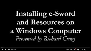 Install eSword and the Sunset Bible Library onto Windows Computers [upl. by Lladnyk]