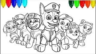 PAW PATROL  2 Coloring Pages  Colouring Pages for Kids with Colored Markers [upl. by Merrel]