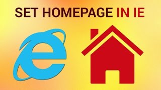 How to set a Homepage on Internet Explorer [upl. by Hyams]