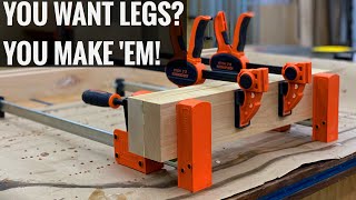 DIY Table Legs How To Make Simple Table Or Desk Legs [upl. by Herzen951]