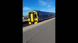 Scotrail Class 158729 arriving at Montrose station completing service 2B26 from Inverurie [upl. by Noiramed]