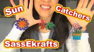 SassEkrafts ASMR DIY Sun Catchers  Window Art amp Crafts  Whisper Ramble  StopPancreaticCancer [upl. by Soilisav232]