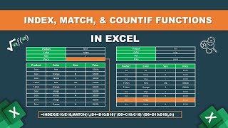 INDEX MATCH and COUNTIF Functions with Multiple Criteria [upl. by Yezdnil]