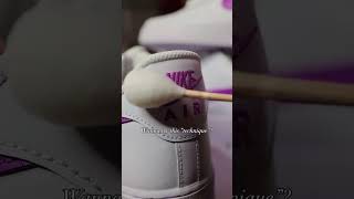 Purple Custom Air Force 1 Sneakers  quotThe Cotton Ball Trickquot 🖌️ 🤯🎨 [upl. by Luapsemaj140]