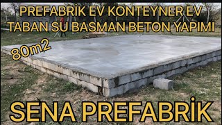 KONTEYNER SU BASMANI  PREFABRİK EV SU BASMANI  BETON SU BASMANI [upl. by Haerdna]