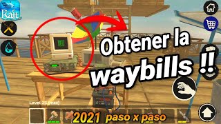 como ir a la ISLA usando la waybills en SURVIVE ON RAFT [upl. by Eelram962]