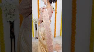 saree draping style for your engagement ceremonysareedrapings drapingsaree [upl. by Nevyar403]