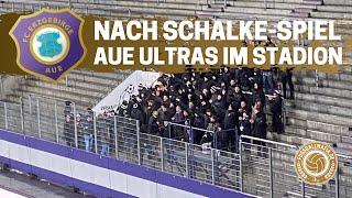 AueUltras gelangen nach dem SchalkeSpiel in die Kurve 22012022 [upl. by Herrington]