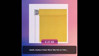 vidaXL Outdoor Roller Blind 100x140 cm Yellow HDPE [upl. by Petrie351]