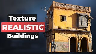 How to texture REALISTIC buildings in Blender b3d [upl. by Notterb219]