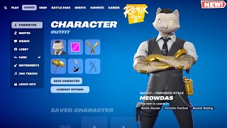 Fortnite Midas Meowscles Chapter 2 REMIX Skin EARLY Showcase [upl. by Aztirak]