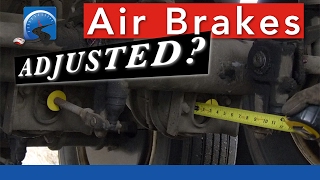 How to Determine Air Brake Adjustment—Applied—Pry Bar—Mark amp Measure [upl. by Cordelie]