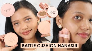 BATTLE CUSHION HANASUI SOULMATTE 102 NATURAL VS HANASUI SERUM CUSHION 03 MEDIUM di Kulit Sawo Matang [upl. by Geordie]