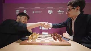 KNIGHT ENDING Alireza Firouzja vs Fabiano Caruana  SuperUnited Blitz Croatia 2024  R15 [upl. by Ber205]