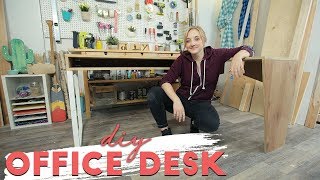 DIY LShape Desk made from 1 Sheet of Plywood [upl. by Aidnyc792]