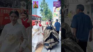 Street fashion with Koreas traditional costume Hanbok fashion streetfashion hanbok [upl. by Enalb582]