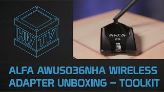 ALFA AWUS036NHA Wireless Adapter Unboxing – Toolkit [upl. by Dennison]