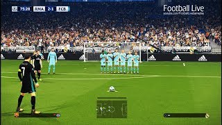 PES 2018  Real Madrid vs Barcelona  Free Kick Goal CR7  el clasico  final UEFA Champions League [upl. by Orlantha194]