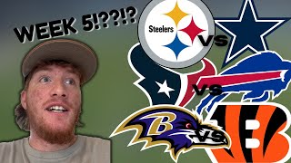 My WEEK 5 NFL PREDICTIONS [upl. by Aromas]