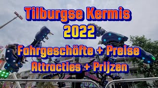 Tilburgse Kermis 2022 Fahrgeschäfte  Preise  Attracties  Prijzen [upl. by Oibirot]