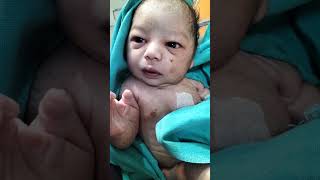 New born baby after birth moment cutebaby babyshorts [upl. by Assirk961]