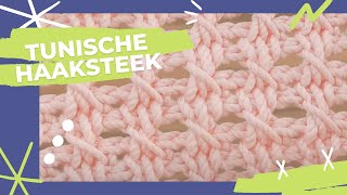 Super Easy  Tunische haaksteek voor babydekentjes enz [upl. by Gnep]