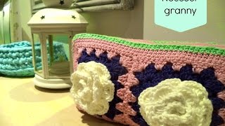 Tutorial neceser granny square [upl. by Lyrej]