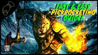 Skyrim 1100 PICKPOCKETING Guide Easiest Way [upl. by Sire]