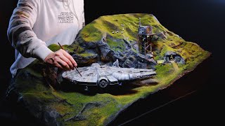 Creating a Beautiful Landscape for my Perfect Grade Millennium Falcon [upl. by Sopher418]