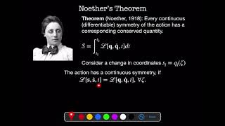 Week 6 Video 2 Noethers Theorem and Conserved Quantities [upl. by Innoj19]