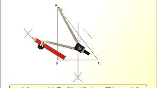 Construction of the circumcircle of a right angled triangle [upl. by Duston]