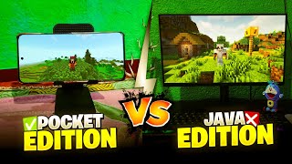 MINECRAFT Java Edition VS MINECRAFT Pocket Edition  IN HINDI [upl. by Hocker957]